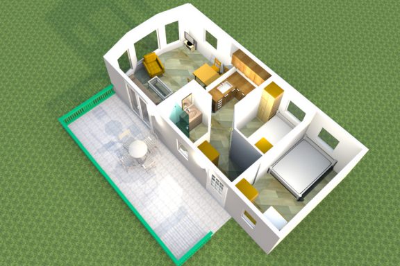 Grundriss Bungalow Pelikan